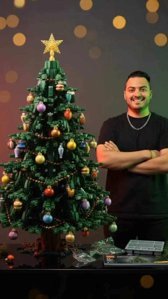 ASMR armando un árbol de Navidad de LEGO