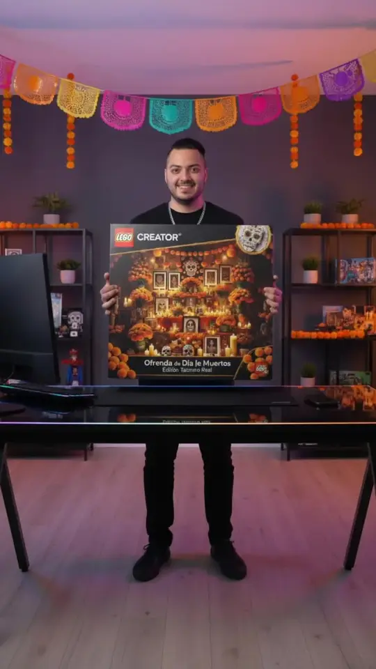 ASMR armando una ofrenda de Día de Muertos en LEGO